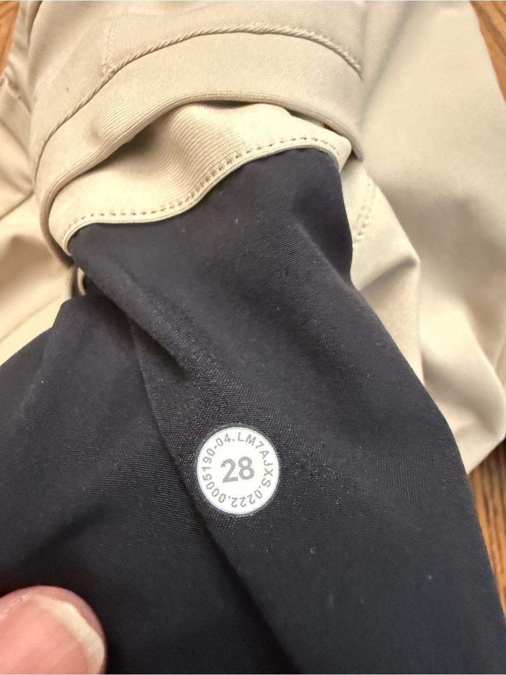 lululemon athletica Beige Flat-Front Men's Shorts - Picture 2 of 5